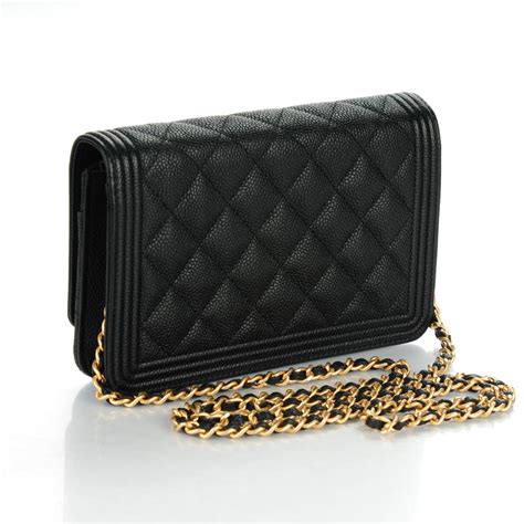 chanel boy wallet on chain caviar.